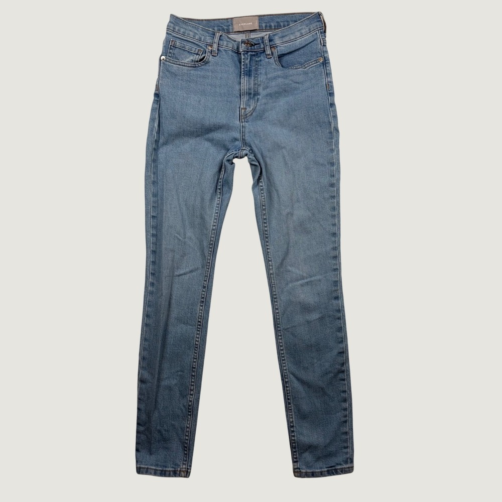 Everlane Skinny Jeans Womens High Rise Stretch Denim Pants 28 Light Blue Minimal